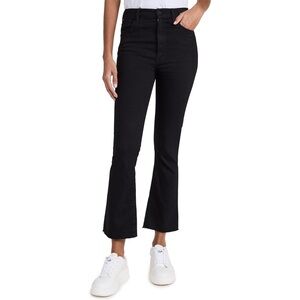 Mother The Hustler Ankle Fray Black Jeans Size 26